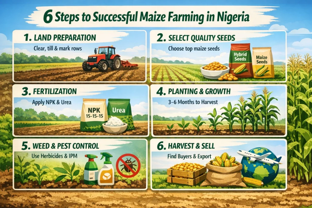 6 Steps to Successful Maize Farming in Nigeria